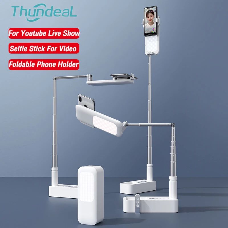 portable-phone-holder-retractable-wireless-bluetooth-selfie-fill-light-video-live-broadcast-stand-dimmable-folding-bracket