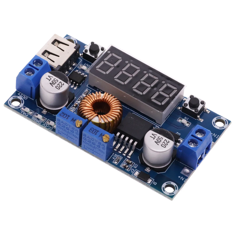 DC-DC XL4015 5A Digital LED Drive Lithum Battery Charger Module CC/CV USB Step Down Buck Converter With Voltmeter Ammeter