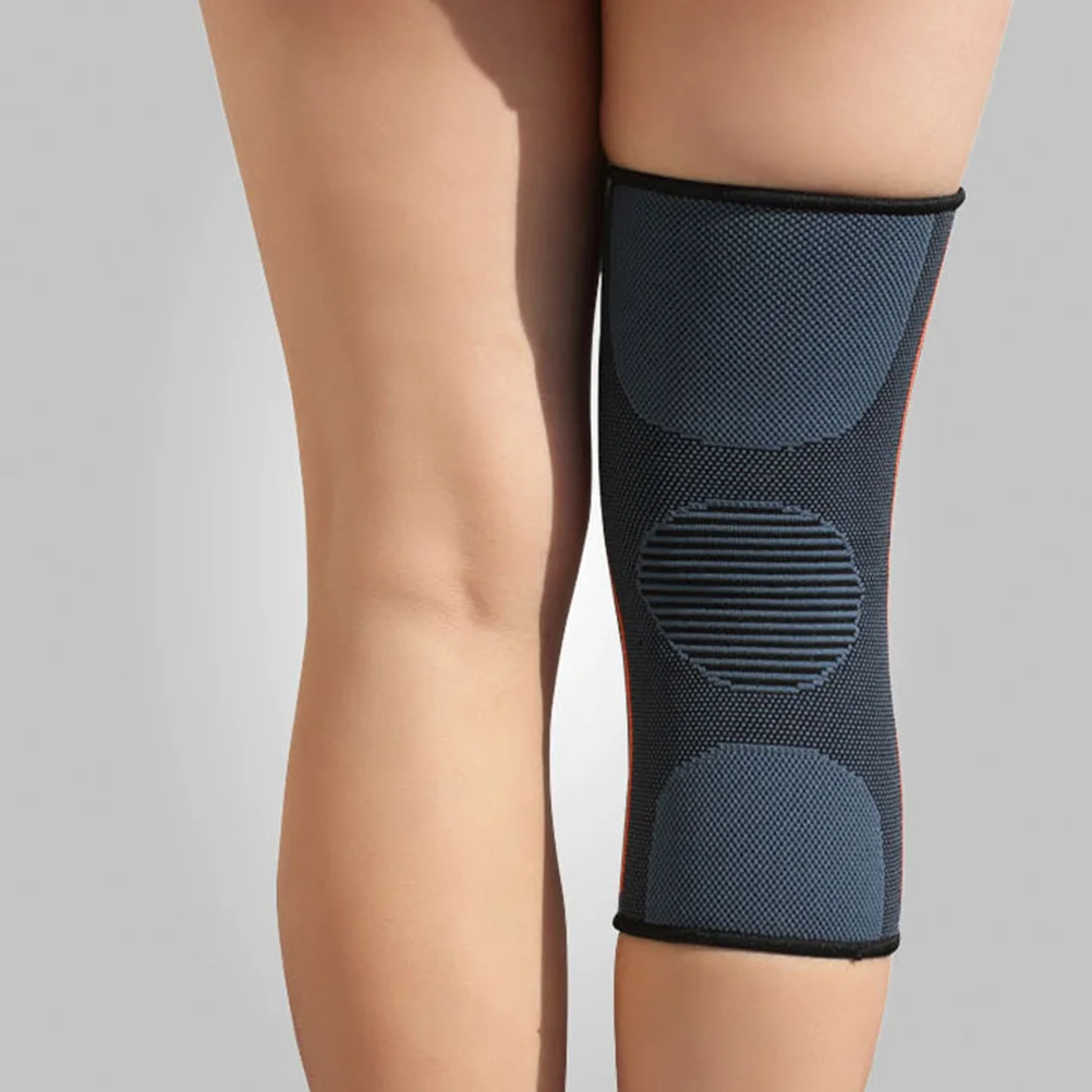 

1pc Elastic Knee Support Brace Lightweight Sports Knee Pad For Running Hiking Basketball Men Women Size Orange