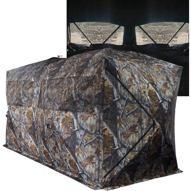 Bunkhouse Pop Up Portable 6Person Side-by-Side Hunting Blind,Footprint: 140