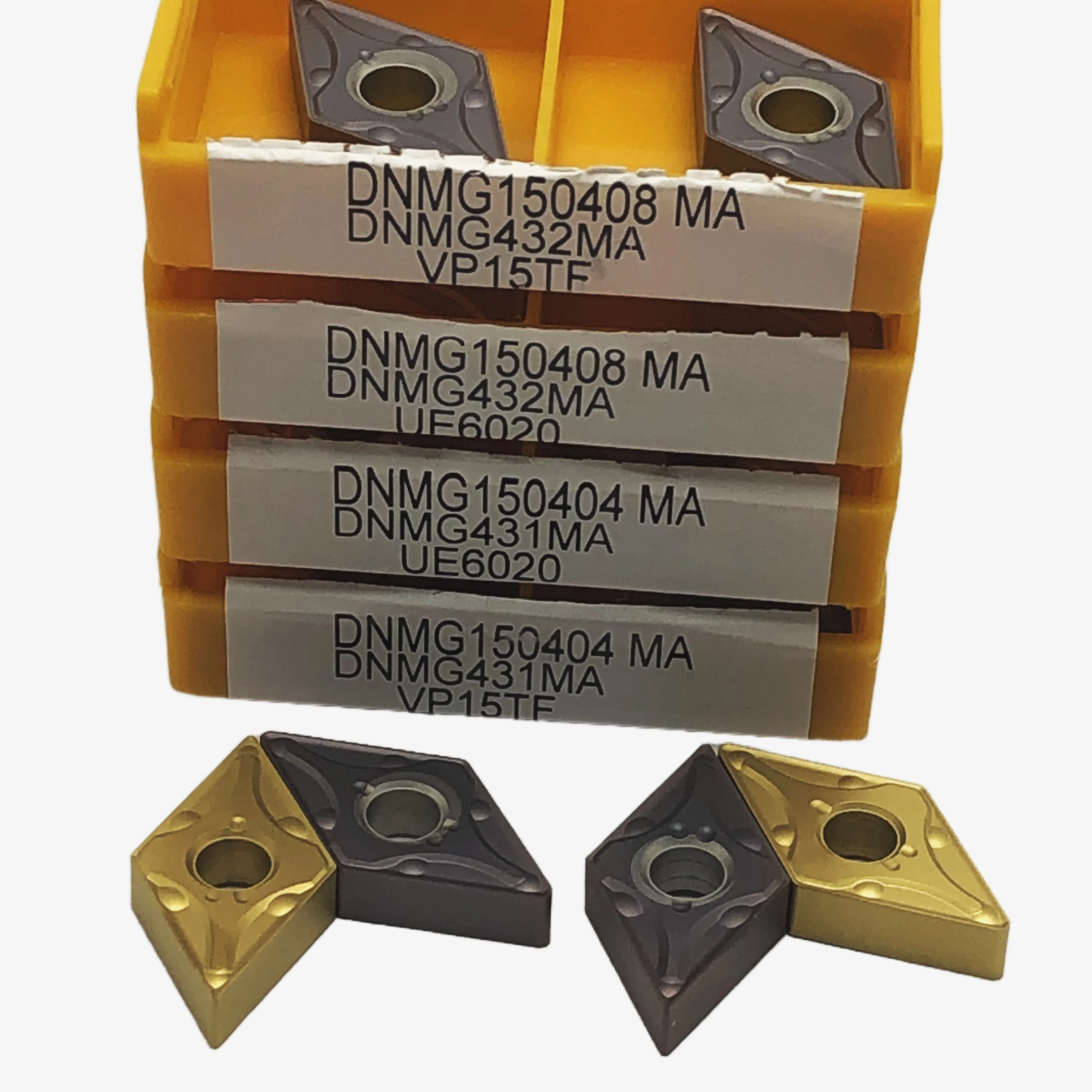 เครื่องกลึงเหล็กสแตนเลสเครื่องตัด mesin bubut CNC เครื่องมือกลึง DNMG150404 Ma DNM150408 VP15TF คาร์ไบด์ UE6020