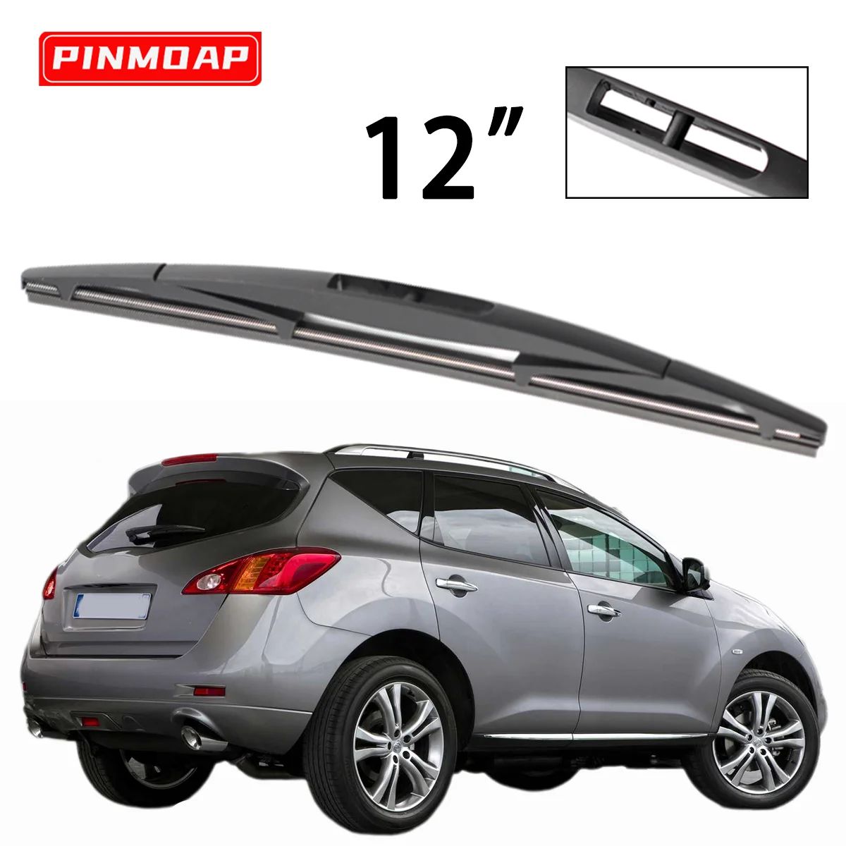 1 Stück 12-Zoll-Heckwischerblatt, passend für Nissan Murano MK2 Z51 MK3 Z52 2009-2023, Heckscheibenwischerblatt