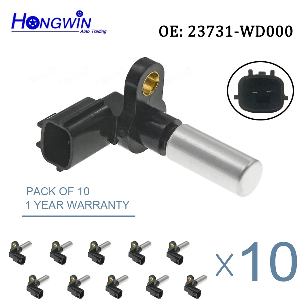 10 PCS Crankshaft Position Sensor 23731-WD000, 23731WD000, EPS702,2508109, ADN17212 For Nissan Pickup Navara YD25 D22 2001-2008