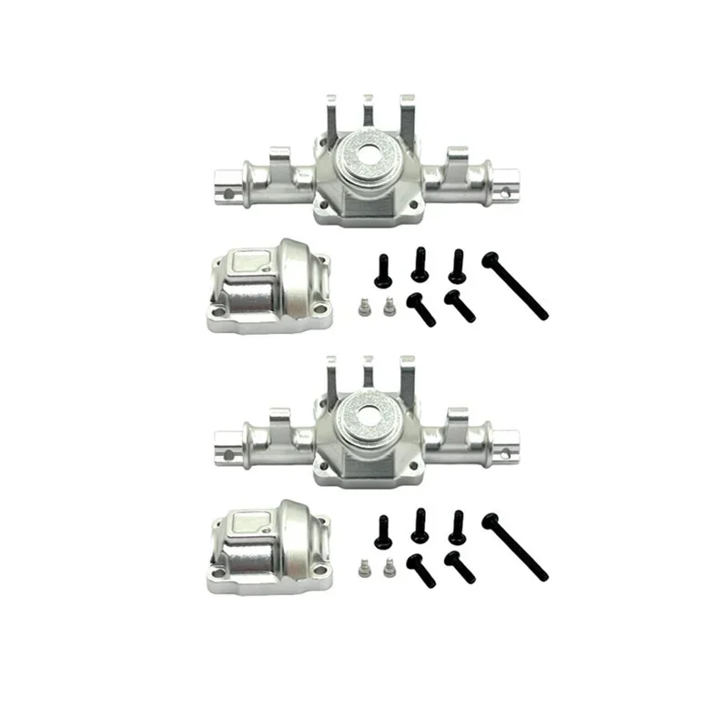 Metal upgraded front and rear axle housings suitable for MJX 1/18 H18P RC car assembly, with a reasonable structural design