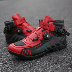 Winter Men Women Motorcycle Protective Boots Microfiber Leather Motorcycle Shoes Breathable Motorbike Riding Shoes Botas Moto