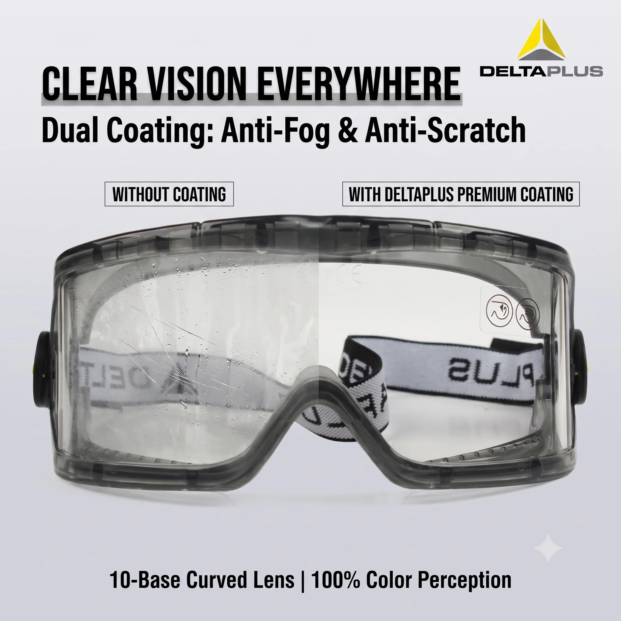DELTAPLUS Safety Goggles Over Glasses Engineering Ppe For Home And Workshop Gafas De Seguridad Industrial Lentes Clear z87.1