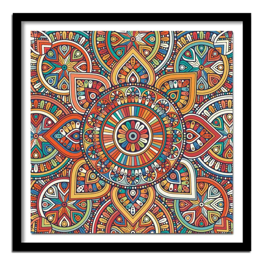 5D Mandala DIY Diamond Painting Cross Stitch Diamond  Diamond Embroidery Religious Meditation Mandala Home Decor Wall Art