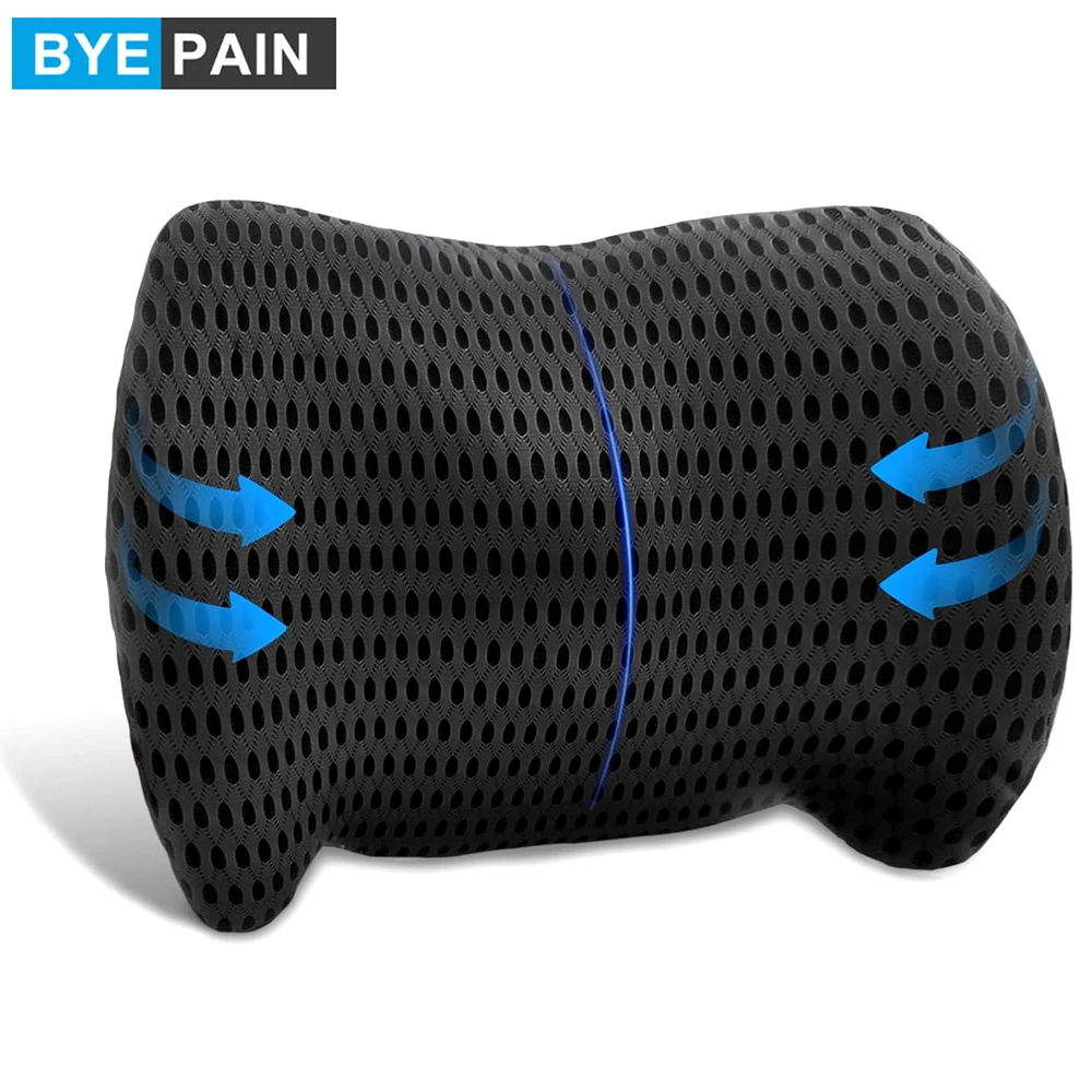 

Memory Foam Lumbar Support Pillow for Lower Back Pain Relief for Car Seats, Office Chairs, Gaming Consoles, Sofas, Recliners