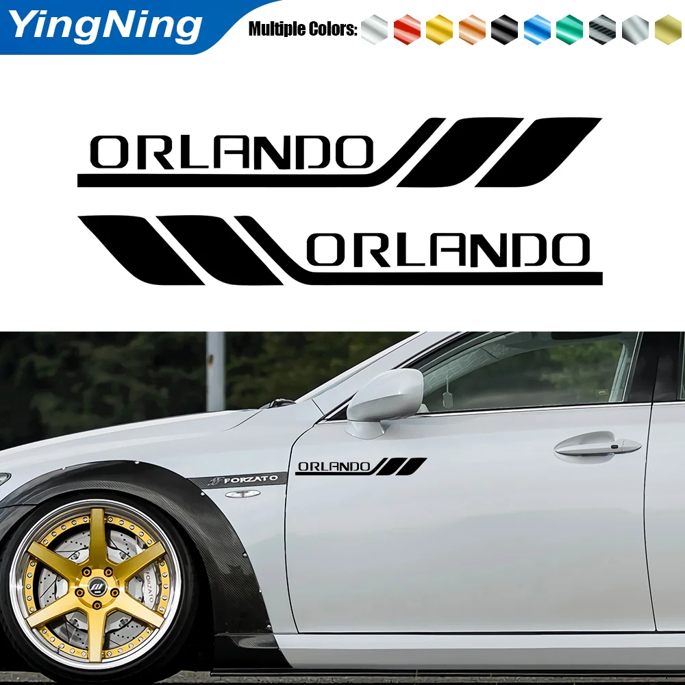 

2pcs Car Body Side Sticker Car Reflective Decorative Bumper Leaf Plate Door Vinyl Decal For Chevrolet ORLANDO Auto Accessories