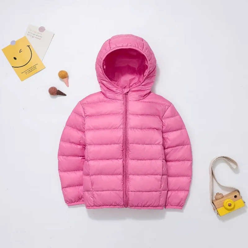 Boys Girls Puffer Jackets 2023 New White Duck Down Keep Warm Hooded Casual Short Coats 1-14 Years Outerwear Children Chothes