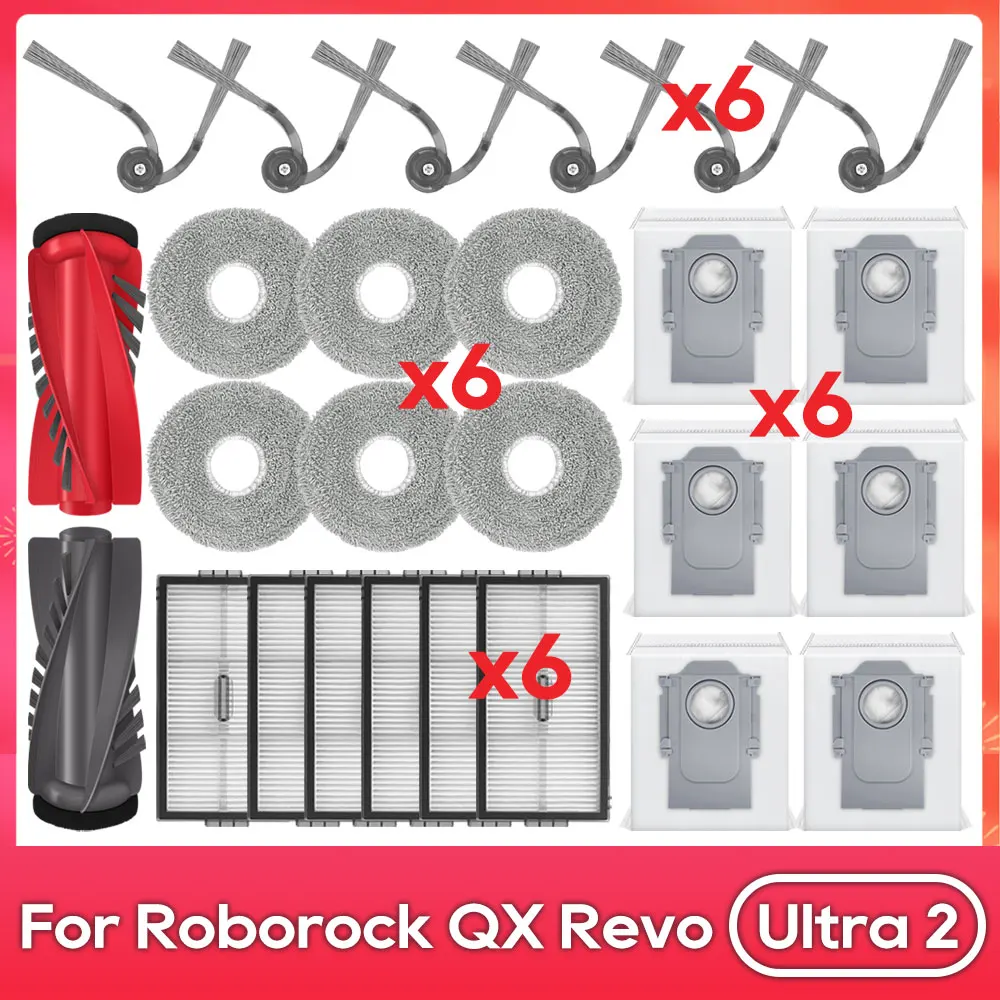 Fit For ( Roborock QX Revo Ultra 2 ) Main Side Brush Filter Mop Dust Bag Robot Vacuum Cleaner Parts Accessories