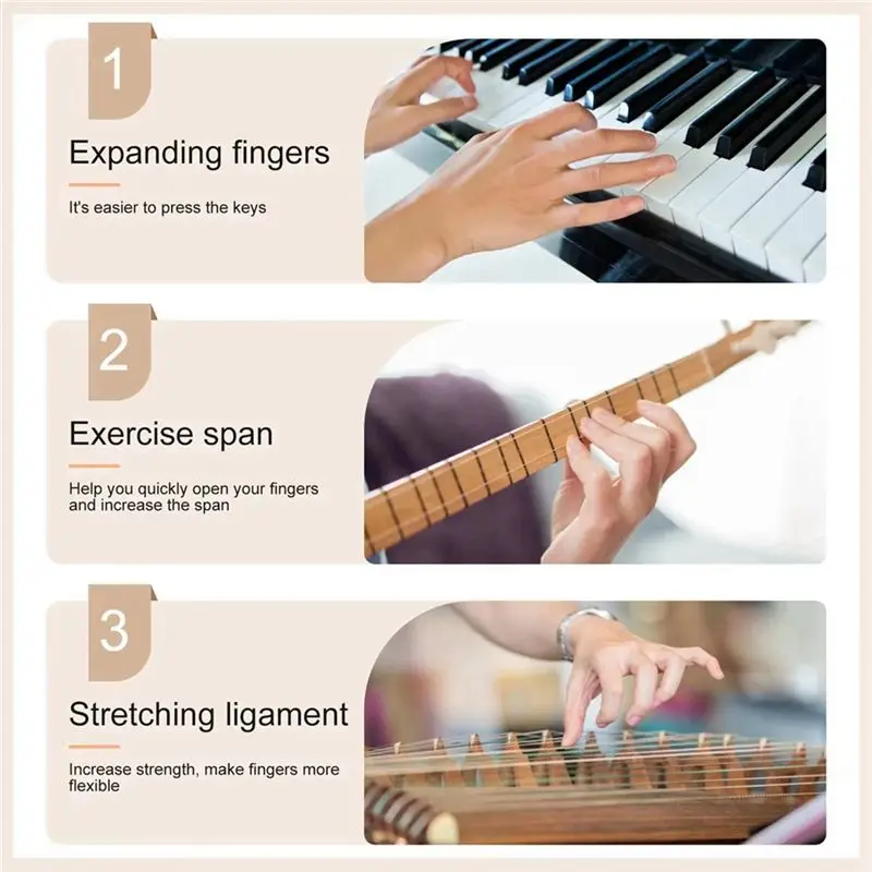 A02M-Musical Instruments Finger Retractors Guitar Training Span Trainers Retractable Trainers Tools Beginner Accessories