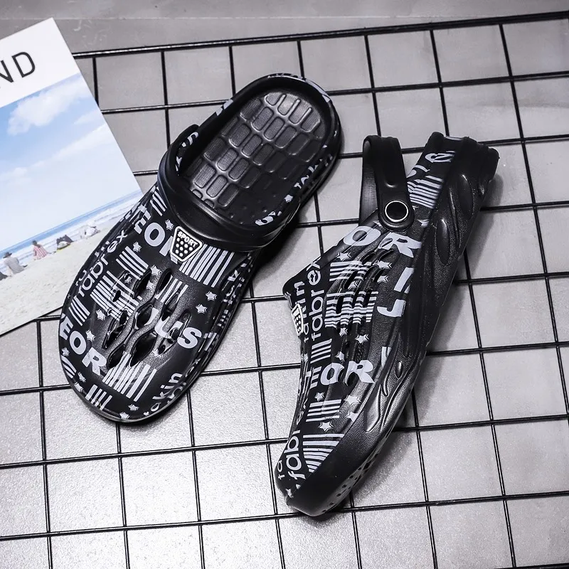 حجم كبير 48 49 رجل قباقيب الصنادل نعال شاطئ الصيف حذاء للحديقة الرجال والنساء في الهواء الطلق الترفيه الشرائح قباقيب الصنادل الناعمة #5