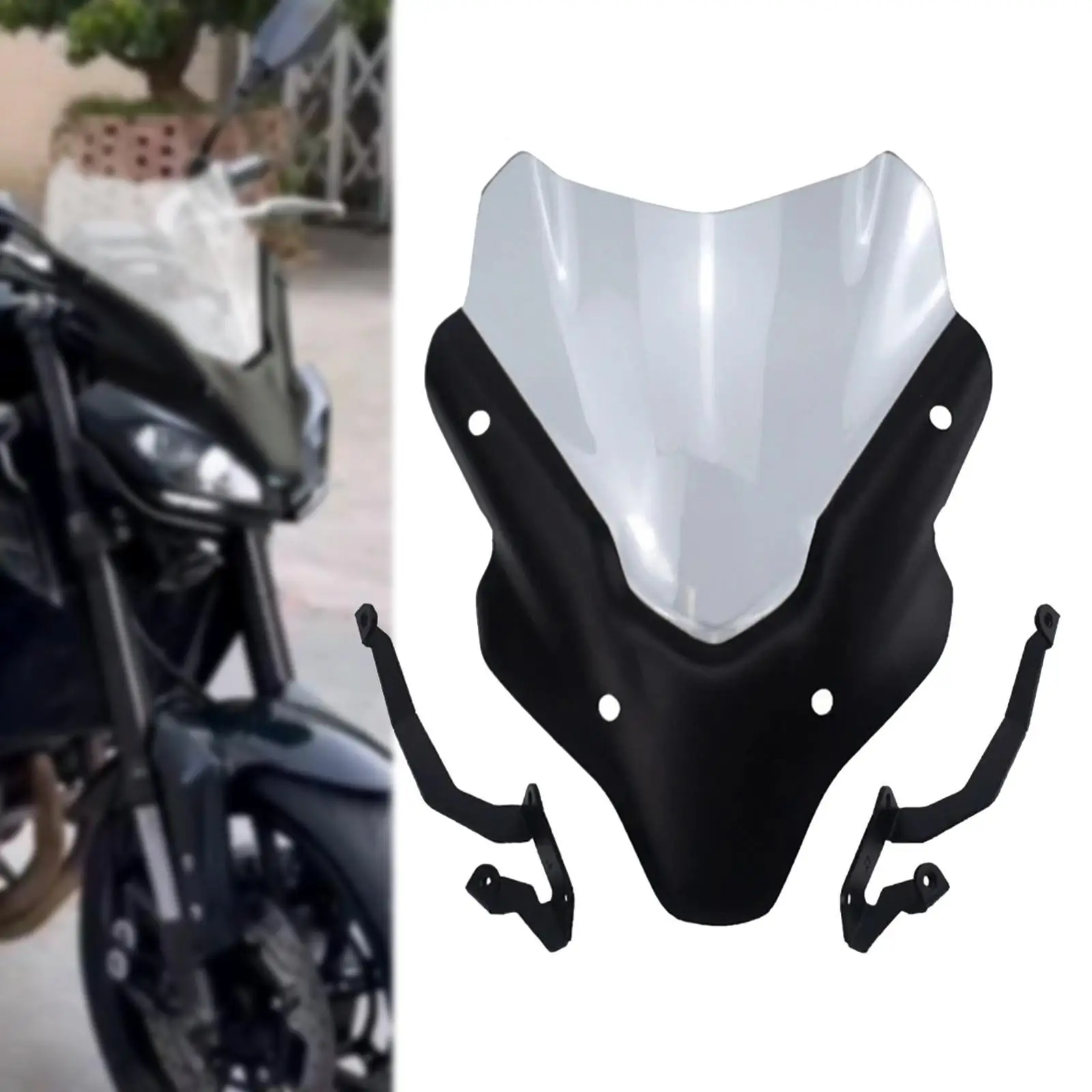 

Motorcycle Windshield Windscreen Deflector Replacement Sturdy Versatile Detachable Front for 2021-2022