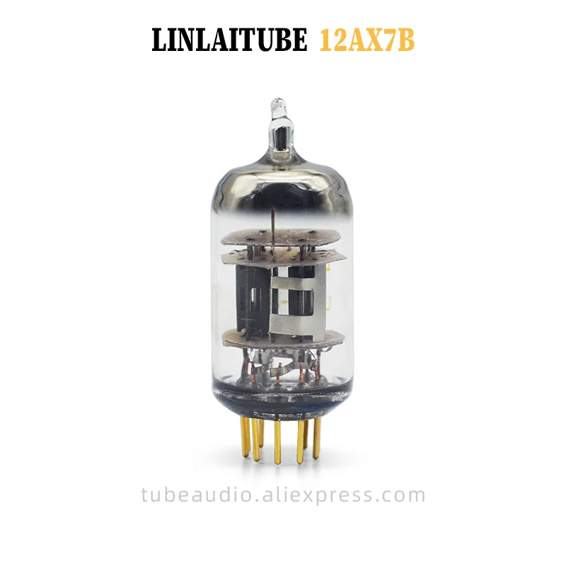 Linlai Tube UA-12AX7B Replaces Shuguang Golden Lion /12AX7/ECC83 Tube Original Matching for Preamp Hifi Amplifier