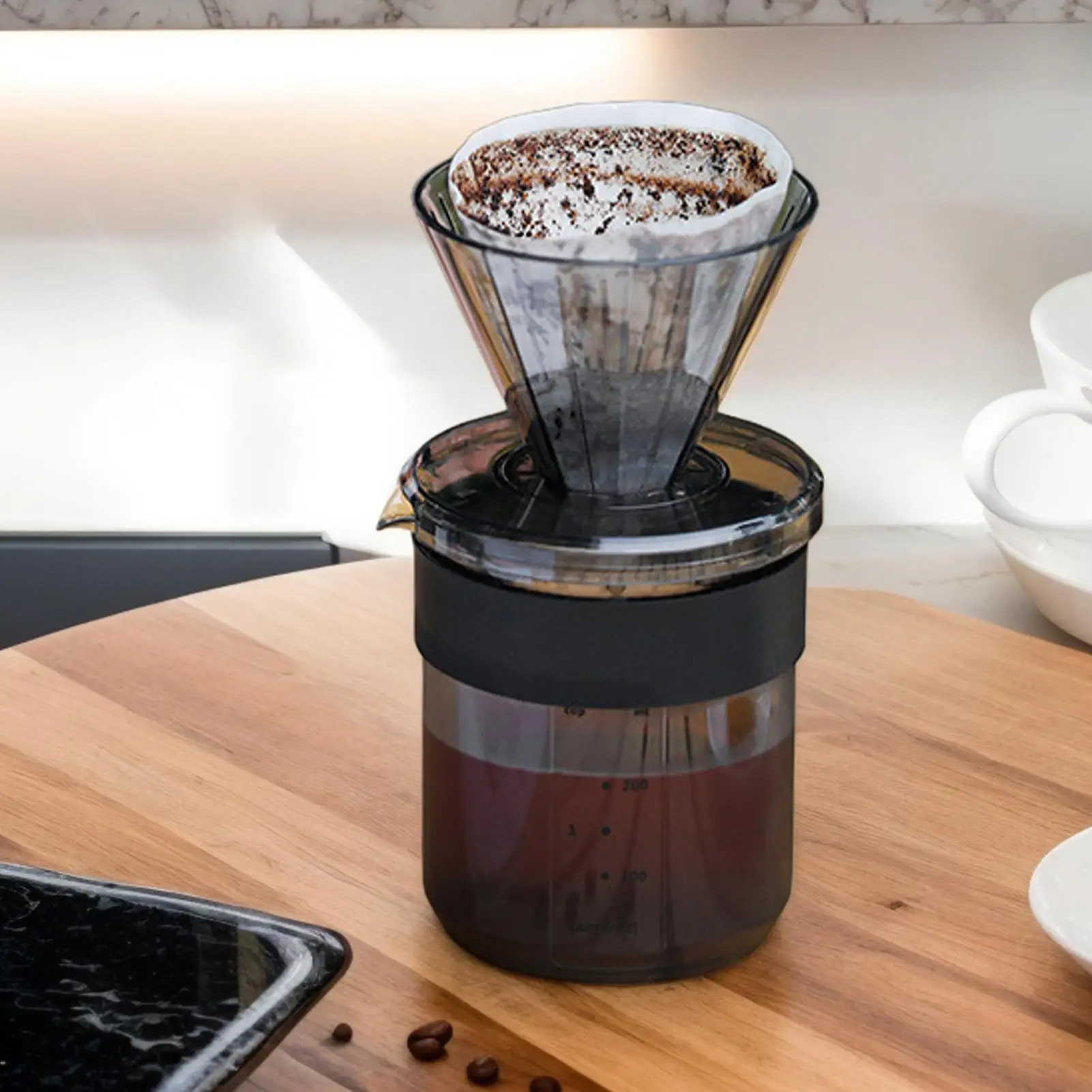 

3In 1 Coffee Pot Hand Brewed Coffee Pot Coffee Machine With Scale Food Grade Thickened Material Coffee Cup For Travel