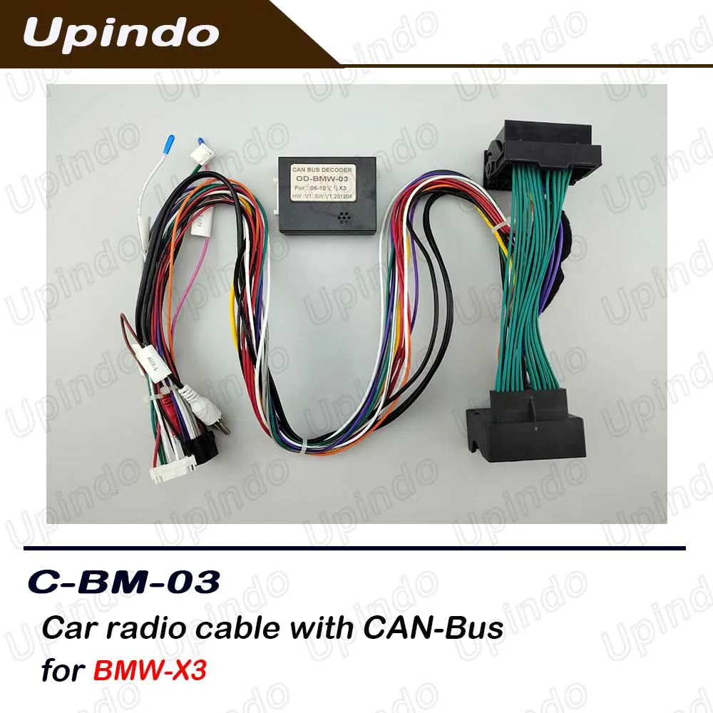 Car Accessories Radio Cable CAN Bus Adapter for BMW X3 Stereo Android Head Unit Wiring Harness Power Connector Plug & Play