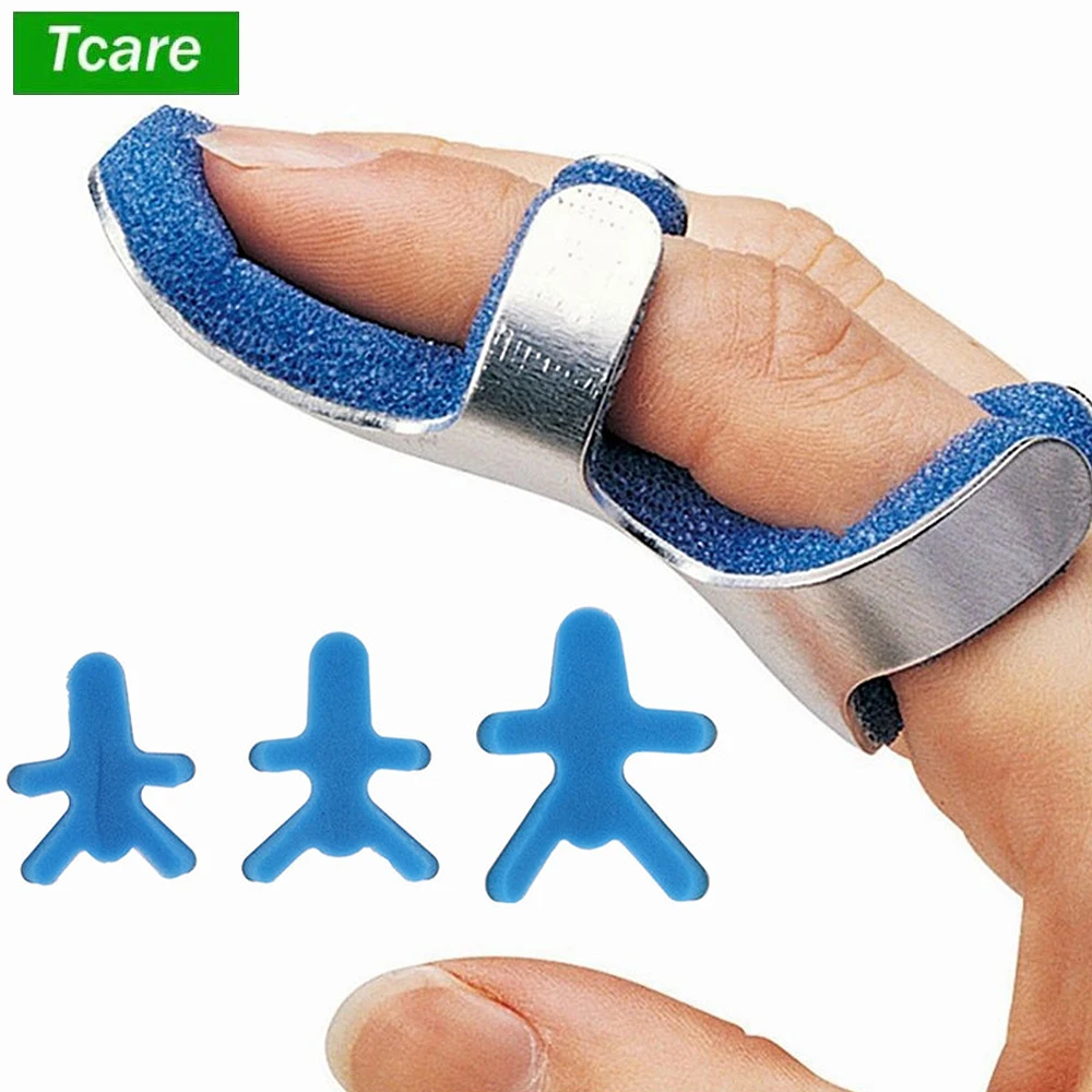 Tcare Medical Finger Splint Brace Frog Phalanx Posture Corrector Aluminium Finger Protect Support Recovery Injury Malleable Belt