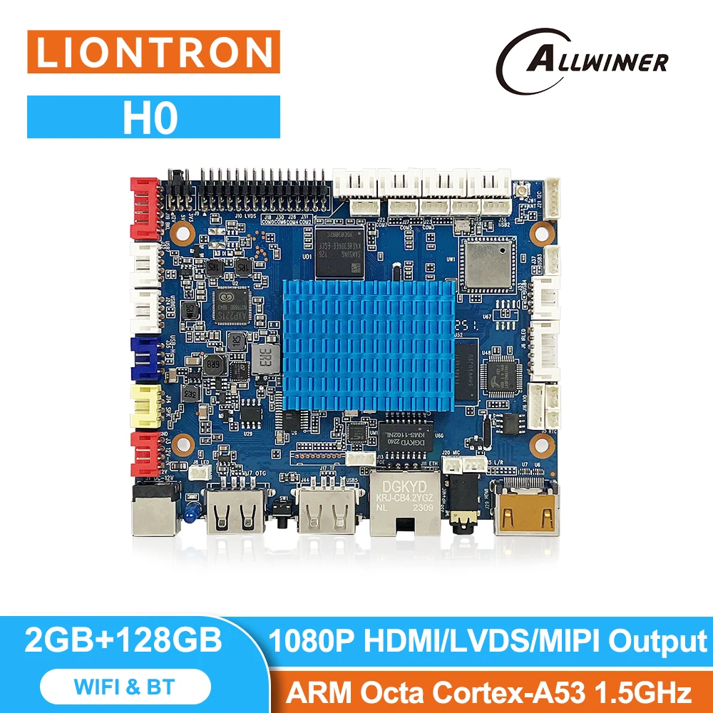 

H0 Allwinner A40i Development Motherboard SBC 2GB RAM 128GB ROM With Serial Port for digital signage touch interactive LVDS HDMI