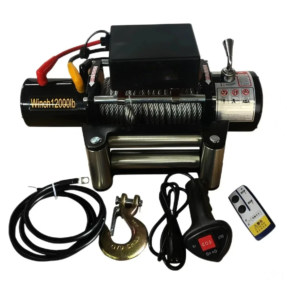 

6000 lb trailer electric winch 12v 24v electric winch with remote control