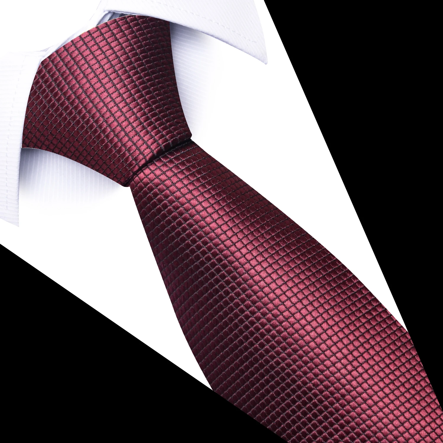 Colori misti all'ingrosso 2023 nuovo stile cravatta di seta solido rosso accessori per abiti da uomo Fit Business Tie uomo cravatta cravatta