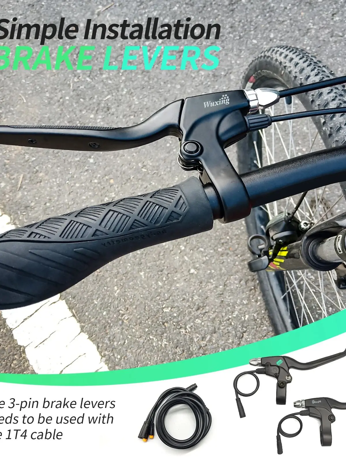 AliExpress NONE 115PDD Brake Lever, 1 Pair of Electric Bicycle Brake Handles, Bicycle Accessories, Brake Tools