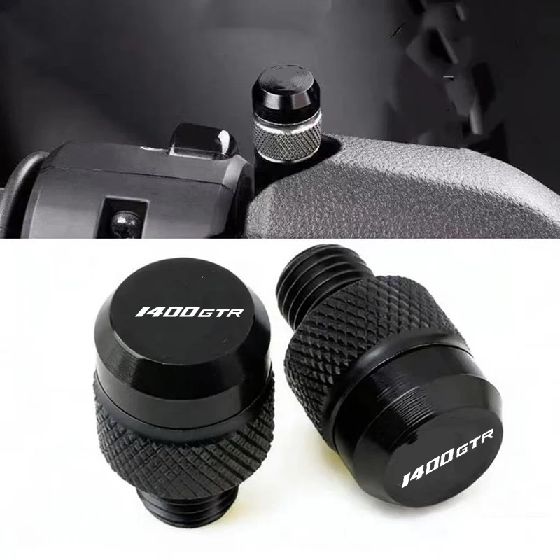 Motorcycle M10*1.25 Aluminum Screws Bolts Mirror Hole Plugs Cap FOR KAWASAKI GTR 1400 CONCOURS 2007-2017 2016 2015 GTR1400