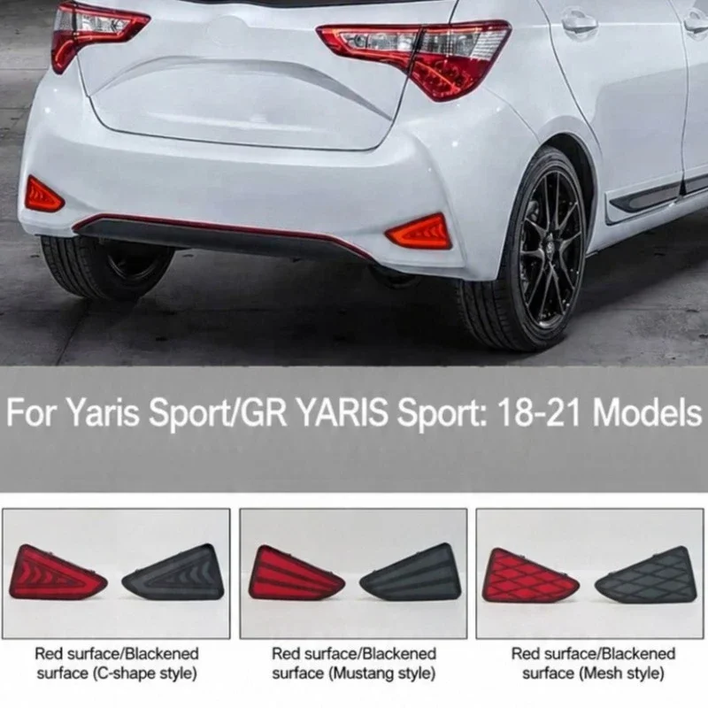 For Toyota Yaris 2018-2021 Sport Version Car Led Rear Bumper Light DRL Dynamic Turn Signal Light Driving Brake Light Modified
