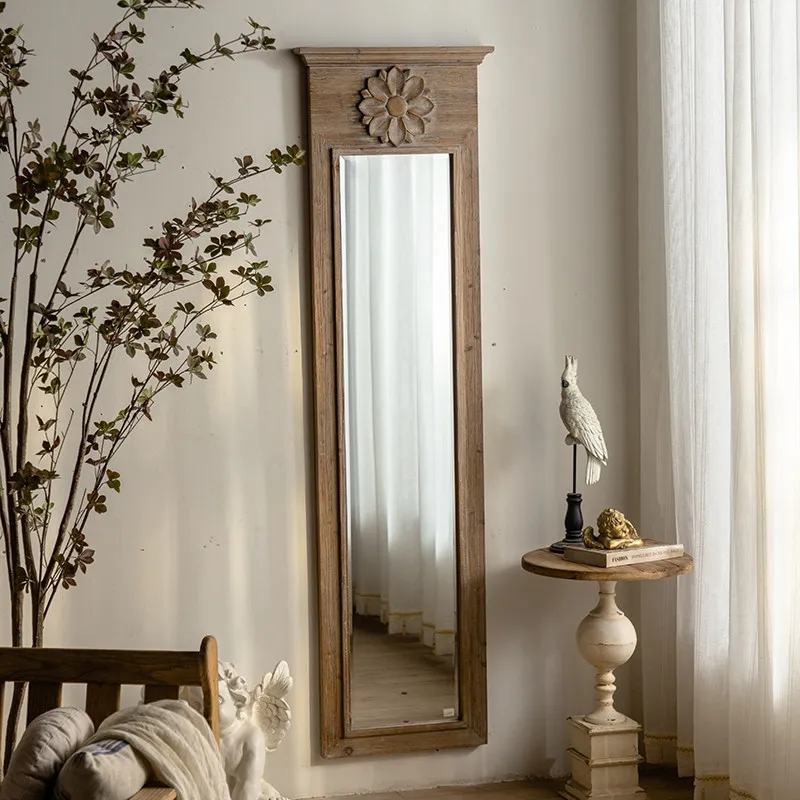 Luxury Flower Mirrors Full Body Vintage Nordic Living Room Mirrors Full Body Design French Espejos Decorativos Home Decorations