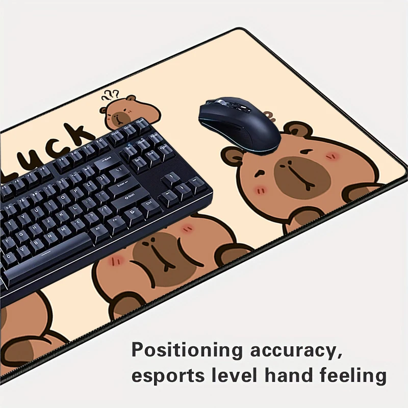 Cute Capybala Mouse Pad Gamer Mousepads Lock Edge Gaming Pad 40x90cm Mouse Mat Large Keyboard Mat Desk Pad For Computer Laptop