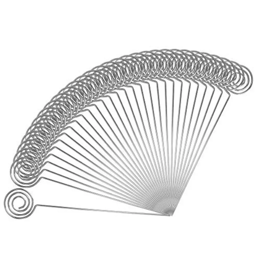 

Ring Loop Round Shape Craft Wire Clip Table Card Holders Note Photo Picture Memo Holder for Party Birthday Office DIY Cake Topp