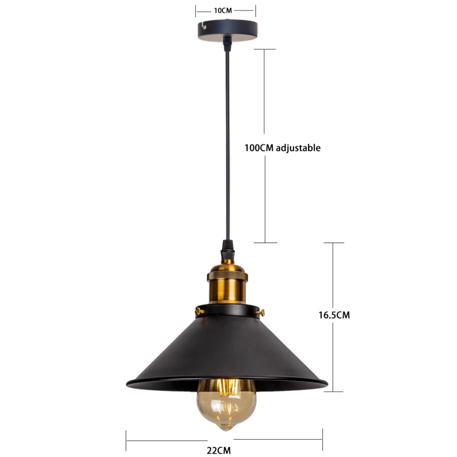 Nieuw Op Je Decor. Met Een Prachtige Antieke Bronzen Afwerking, Straalt Deze Vintage Retro Russische Loft Hanglamp Een Klassieker Uit