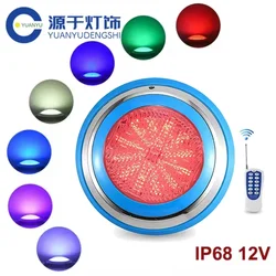 LED Swimming Pool RGB Underwater Light 12V AC Surface Plat Fountain Lights IP68 Waterproof 18W 36W 45W 54W