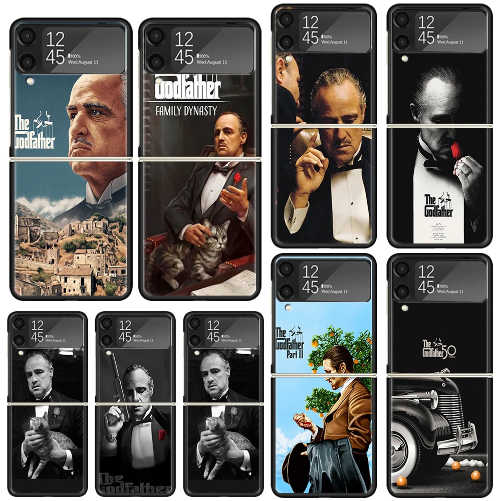 The Godfather TV Phone Case For Samsung Galaxy Z Flip Zflip 6 Flip6 5 Flip5 4 Flip4 3 Flip3 5G Art Fundas Black Cover