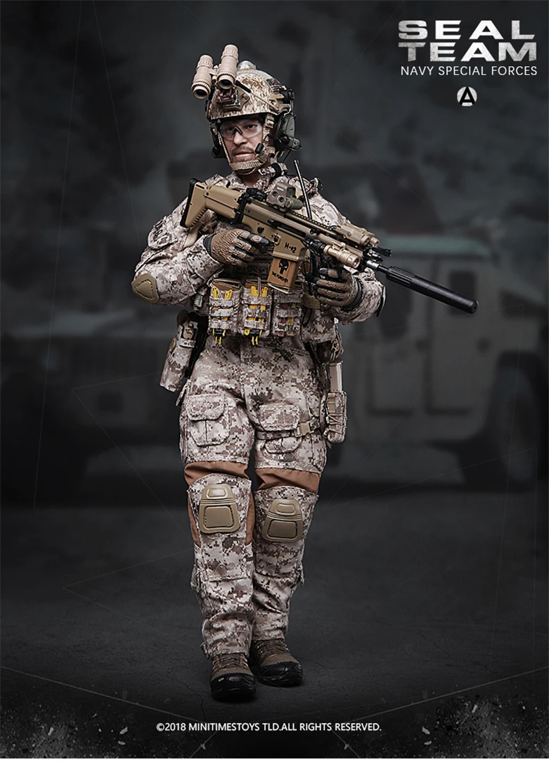 Mini Times Toys M012 1/6 SEAL Team Navy Special Forces Soldier Model Full Set 12'' Action Figure Toy In Stock