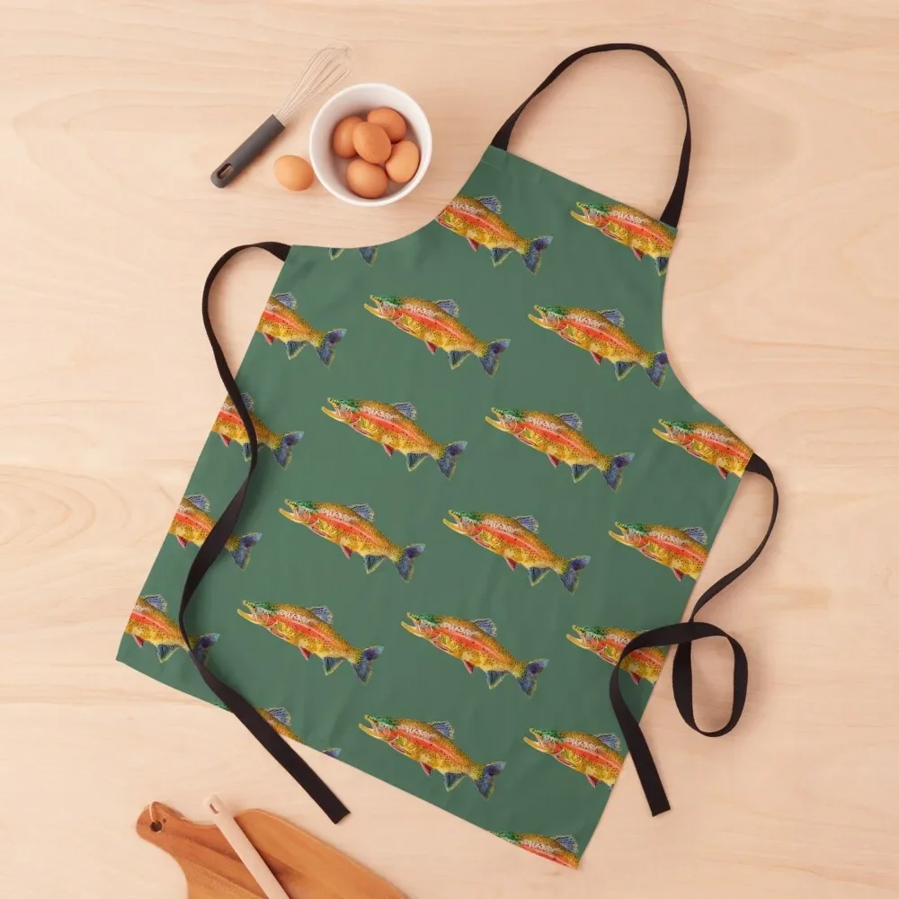 

Rainbow Trout II No Background Apron Costume Waiter Manicurists kitchen clothes Apron