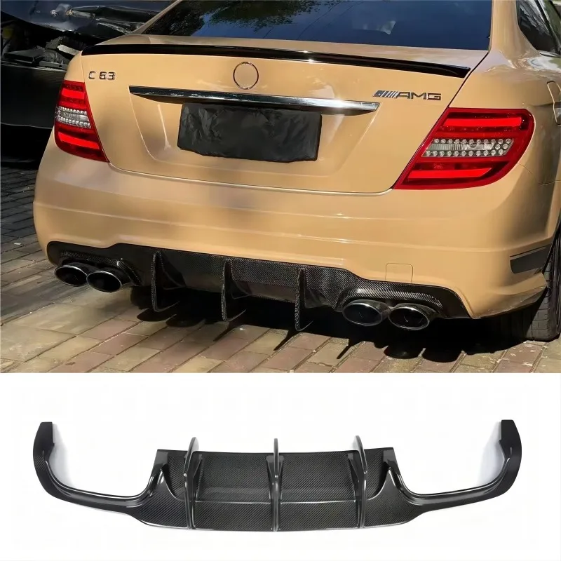 

Real Carbon Fiber Car Rear Bumper Diffuser Lip for Mercedes Benz W204 C204 C63 AMG C300 Sport 2012-2014 Rear Diffuser accessorie