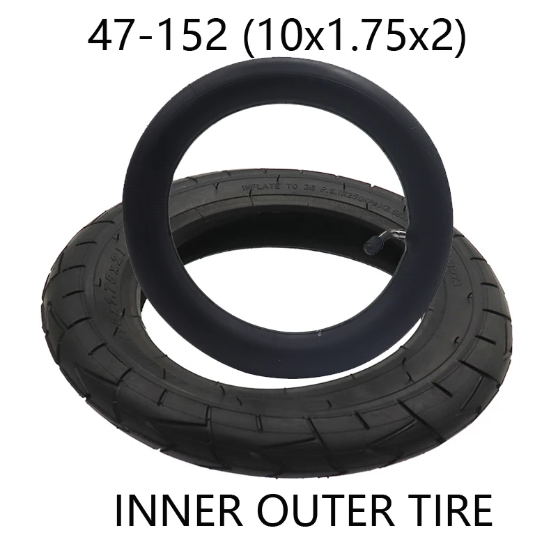 10 Inch 10x1.75x2（47-152） Inner Tube Outer Tyre ， for Electric Scooter Children's Bicycle Baby Carriage Parts