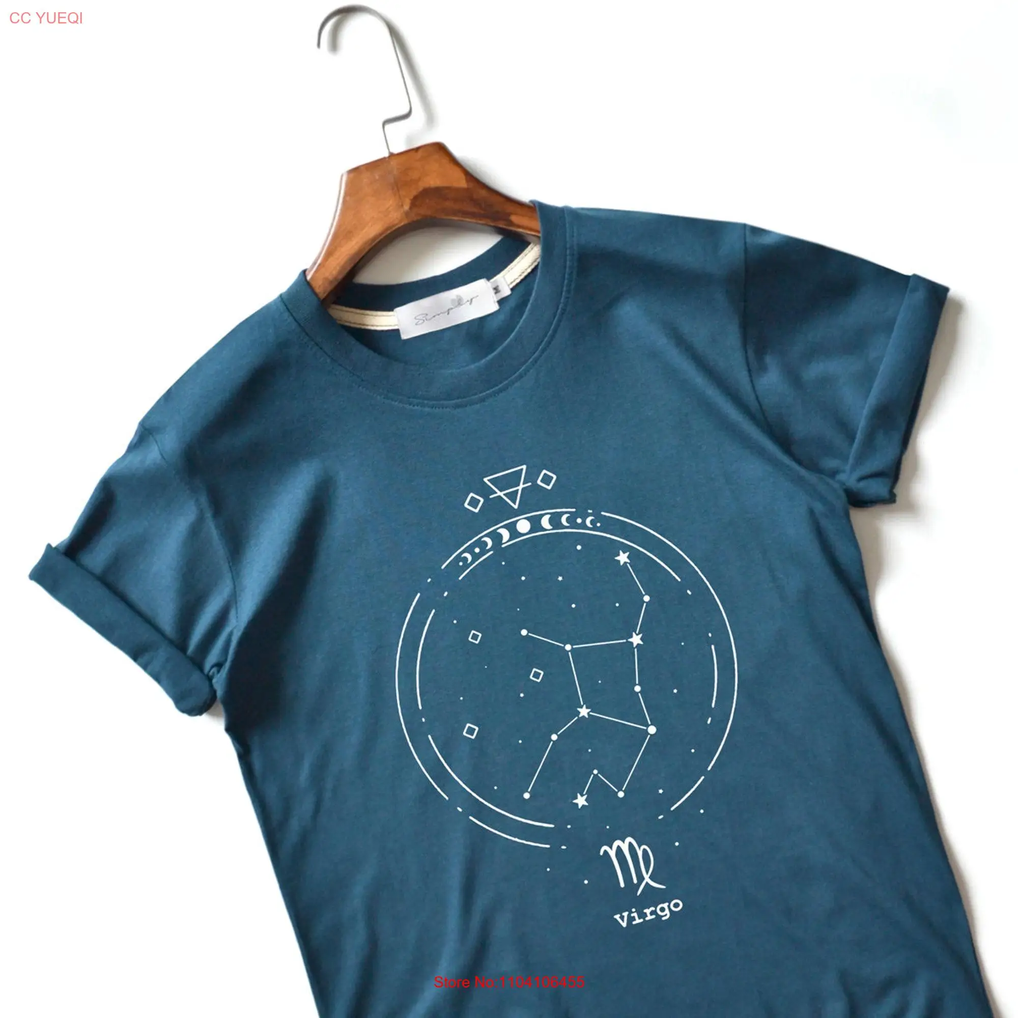 Virgo zodiac T Shirt printed Top High Quality Super Soft  long or short sleeves