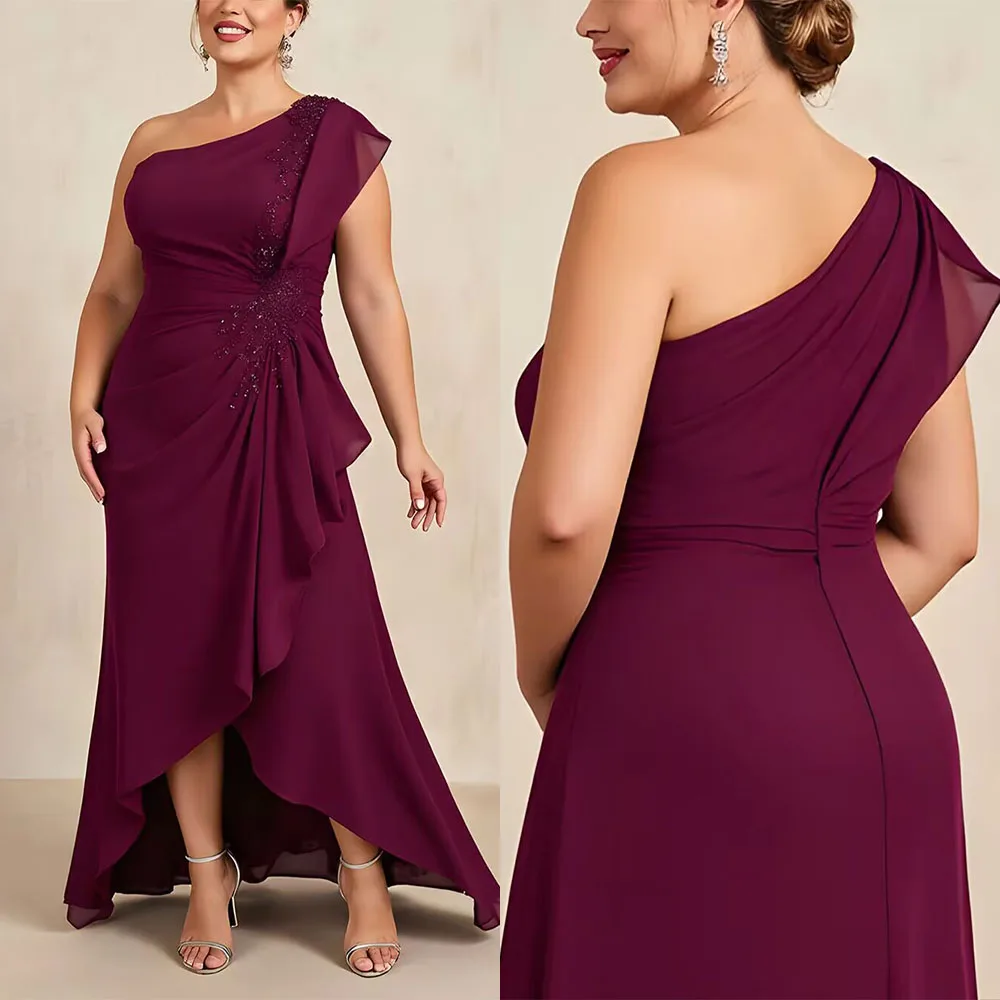 

High Quality Customized One Shoulder Floor Length Tulle Woman Vestido De Festa De Casamento Ballkleider Luxury Dress Robe فساتين