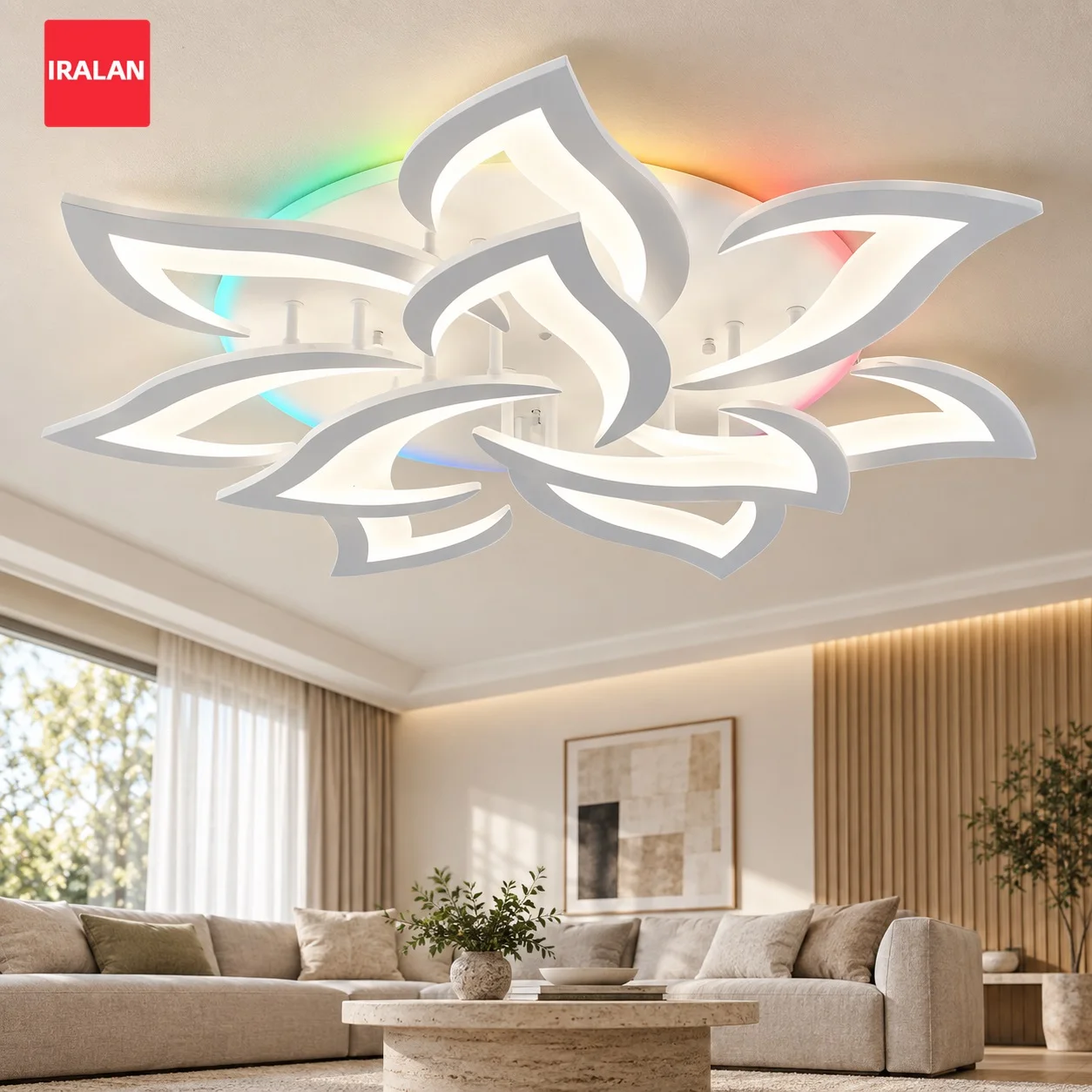 Nordic chandelier Ceiling Lights with Remote Control Adjustable RGB Living Room Bedroom Lamps Atmosphere Party Hotel LED Lights