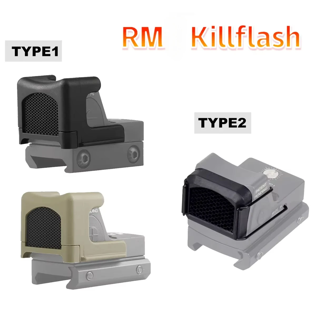 

Tactical Killflash Lens Cover RM Red Dot Sight Scope Protector Optical Hunting Pistol Rifle Vision Plastic Material GLOCK 17 19
