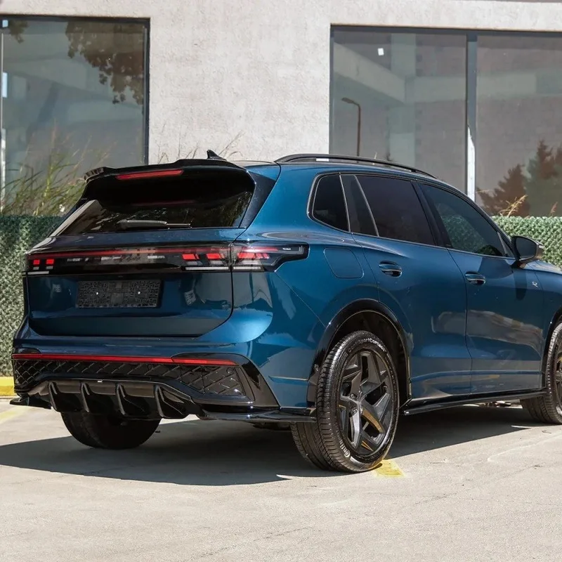 غطاء سبويلر خلفي على طراز MAXTON لسيارة Volkswagen Tiguan R-Line MK3 2024-Pre Car Rear Trunk Roof Lip Spoiler Wing Bodykit Tuning