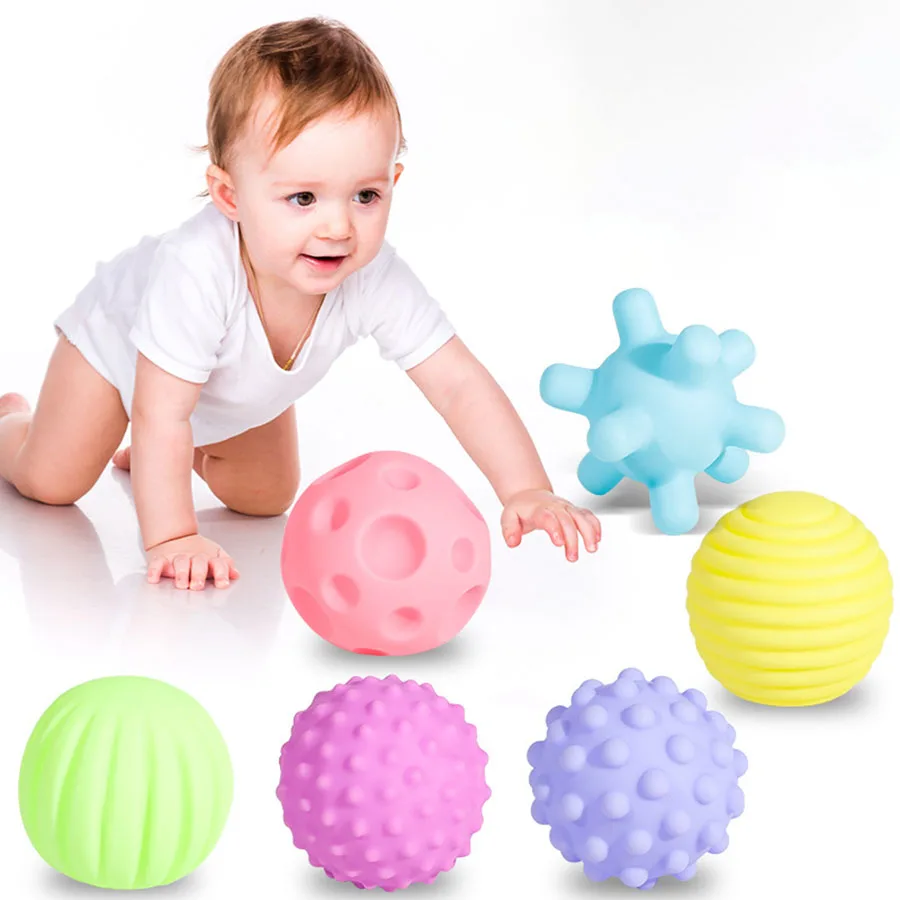 

Soft glue multi-texture baby grip ball toy 3-6-12 months newborn baby learn to climb tactile sensory massage ball