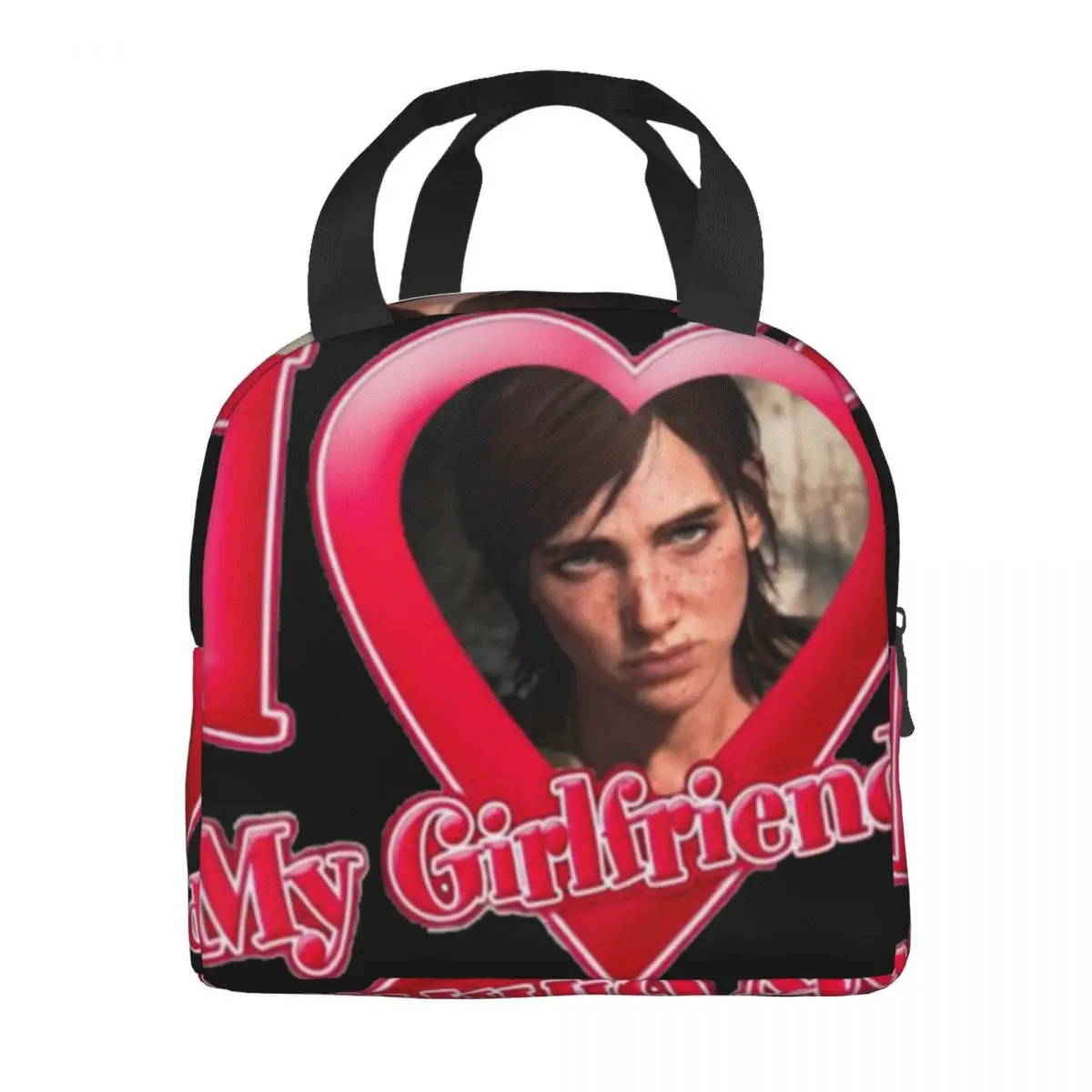 I Love My Girlfriend Ellie Williams Lunch Bag Unisex Portable Cooler Insulated Lunch Box Food Bento Box