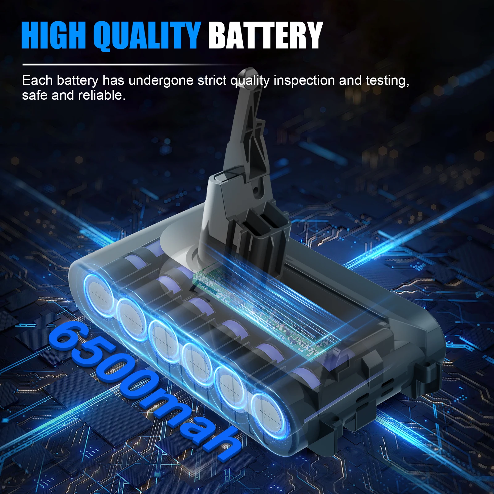 ل دايسون 21.6 فولت 6500 مللي أمبير استبدال البطارية ل دايسون SV10 V8 المطلق خالية من الحبل مكنسة كهربائية محمولة دايسون V8 البطارية