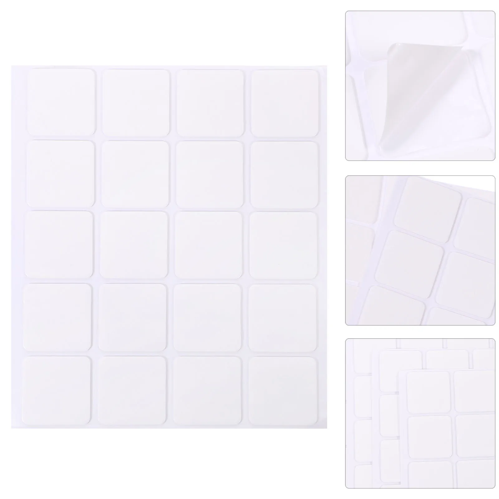 شرائط لاصقة مزدوجة الجوانب 100 قطعة شريط تثبيت عالي التحمل لتثبيت الإطار الفني على الحائط بدون بقايا مربعة