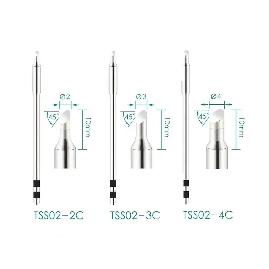 Original QUICK TS1200A Lead Free Soldering Iron Tip Welding Pen K TSS02-SK I SK B Welding Tool Iron 1C 3.2D 1.2D J Tip 0.8C