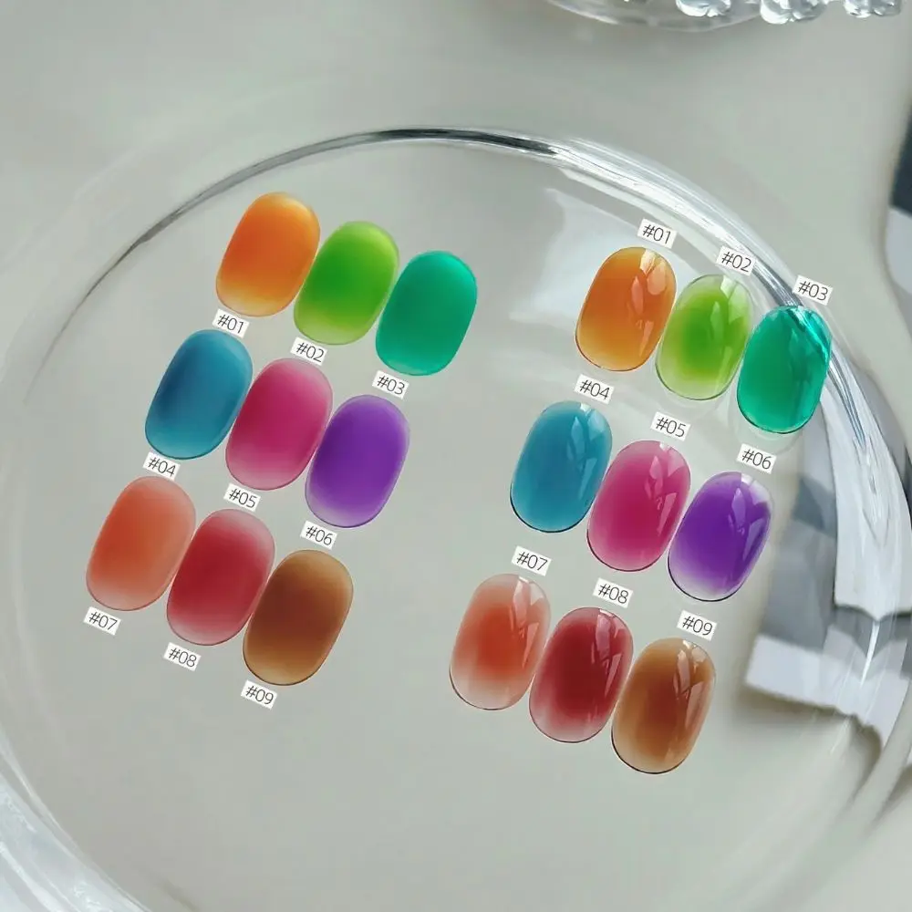 

Mini 4IN1 Pat Ombre Gel Nail Polish French Nail Manicure 9-color Easy Gradient Painting Gel Solid Varnishes Paint Art Gel Girls