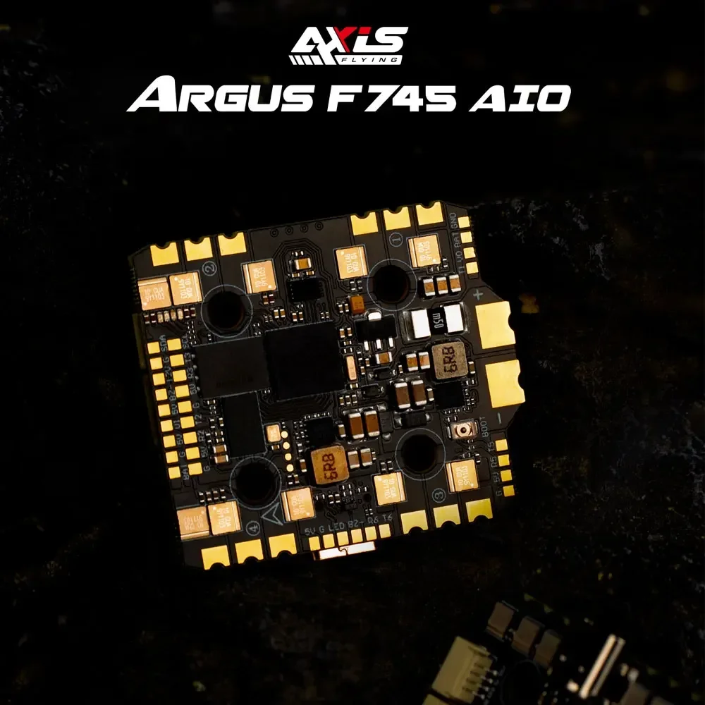 

Контроллер полета Axisflying Argus F745 AIO 40A ICM-42688P 5 В 12 В Dual BEC для RC FPV Дрон для фристайла